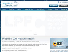Tablet Screenshot of lukepriddisfoundation.com
